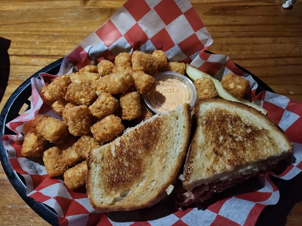 Reuben Sandwich with Tots
