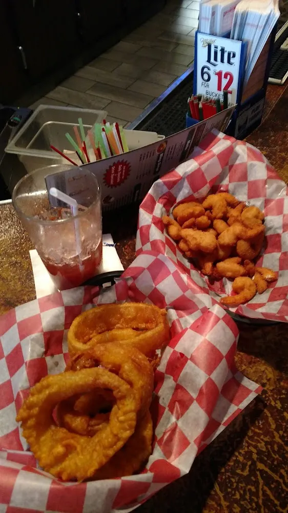 Shrimp Basket and Onion Rings